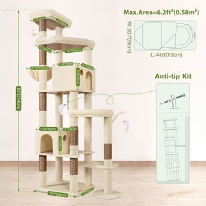 Globlazer 83-in Giant Cat Tree, Beige