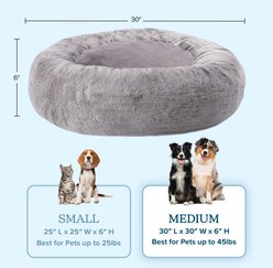 Pet Adobe Petmaker Orthopedic Donut Dog Bed, Grey, Medium: 30-in slide 2 of 6