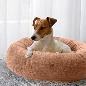 Pet Adobe Petmaker Orthopedic Donut Dog Bed, Beige, Small: 25-in
