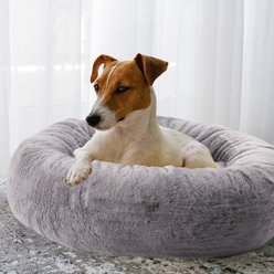 Pet Adobe Petmaker Orthopedic Donut Dog Bed, Grey, Small: 25-in