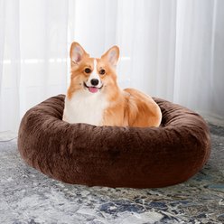 Pet Adobe Petmaker Orthopedic Donut Dog Bed, Brown, Medium: 30-in