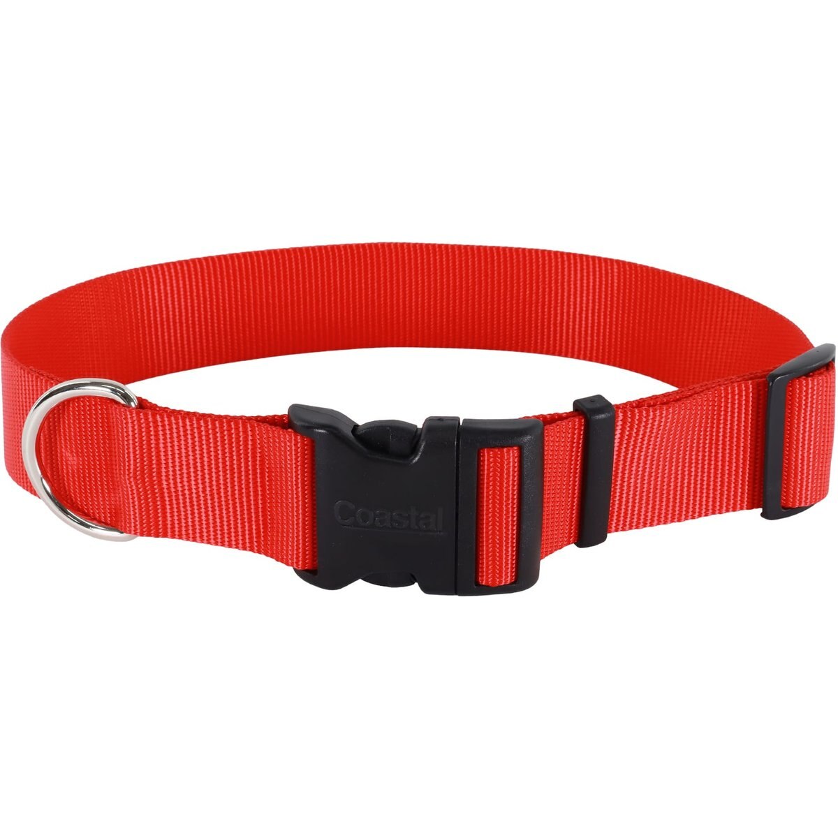 Coastal Pet Products Plastic Buckle Adjustable Dog Collar, Red, Large: 18 to 26-in neck, 1.5-in wide