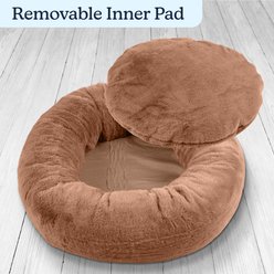 Pet Adobe Petmaker Orthopedic Donut Dog Bed, Beige, Small: 25-in slide 2 of 6