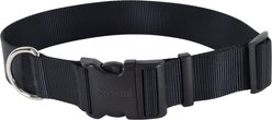 Coastal Pet Products Plastic Buckle Adjustable Dog Collar, Black, Large: 18 to 26-in neck, 1.5-in wide