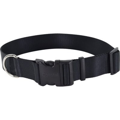 Coastal Pet Products Coastal Pet Products Plastic Buckle Adjustable Dog Collar, Black, Large: 18 to 26-in neck, 1.5-in wide
