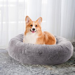 Pet Adobe Petmaker Orthopedic Donut Dog Bed, Grey, Medium: 30-in