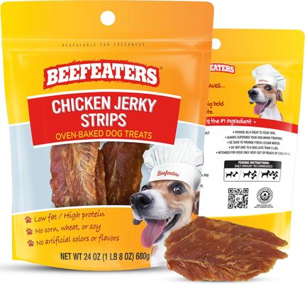 BEEFEATERS Chicken Strips Jerky Dog Treats, 24-oz bag - Chewy.com