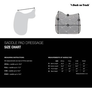 Back on Track Horse Saddle Pad Dressage No. 1, Full, White