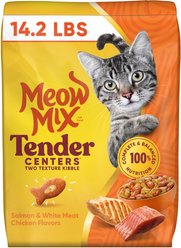 Meow Mix Tender Centers with Salmon & White Meat Chicken Flavored Dry Cat Food, 14.2-lb bag