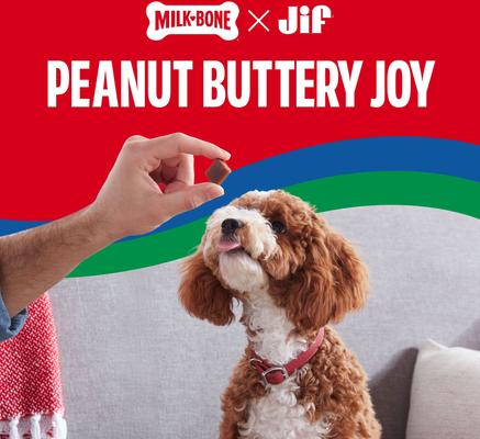 Show full view: Milk-Bone Peanut Buttery Bites with Jif Peanut Butter Soft & Chewy Dog Treats, 11.8-oz bag slide 6 of 10