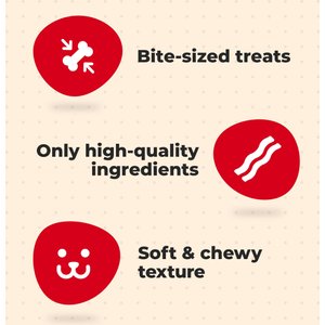 Milk-Bone Peanut Buttery Bites with Real Peanut Butter & Bacon Soft & Chewy Dog Treats, 4.5-oz bag