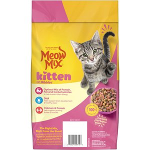 Meow Mix Kitten Li’l Nibbles Dry Cat Food, 3.15-lb bag