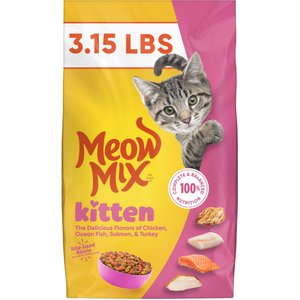 Meow Mix Kitten Li’l Nibbles Dry Cat Food, 3.15-lb bag
