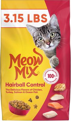 MEOW MIX Hairball Control Adult Dry Cat Food, bag