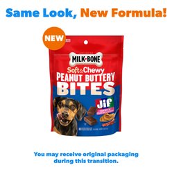 Milk-Bone Peanut Buttery Bites with Real Peanut Butter & Bacon Soft & Chewy Dog Treats, 4.5-oz bag slide 2 of 8