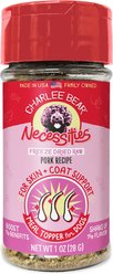 Charlee Bear Necessities Freeze-Dried Pork Recipe Skin & Coat Support Grain-Free Dog Food Topper, 1-oz jar