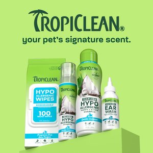TropiClean Deodorizing Hypo Allergenic Dog & Cat Wipes, 100 count