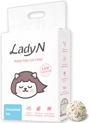 Lady N Classic Pellet Unscented Clumping Tofu Cat Litter, 9-lb bag