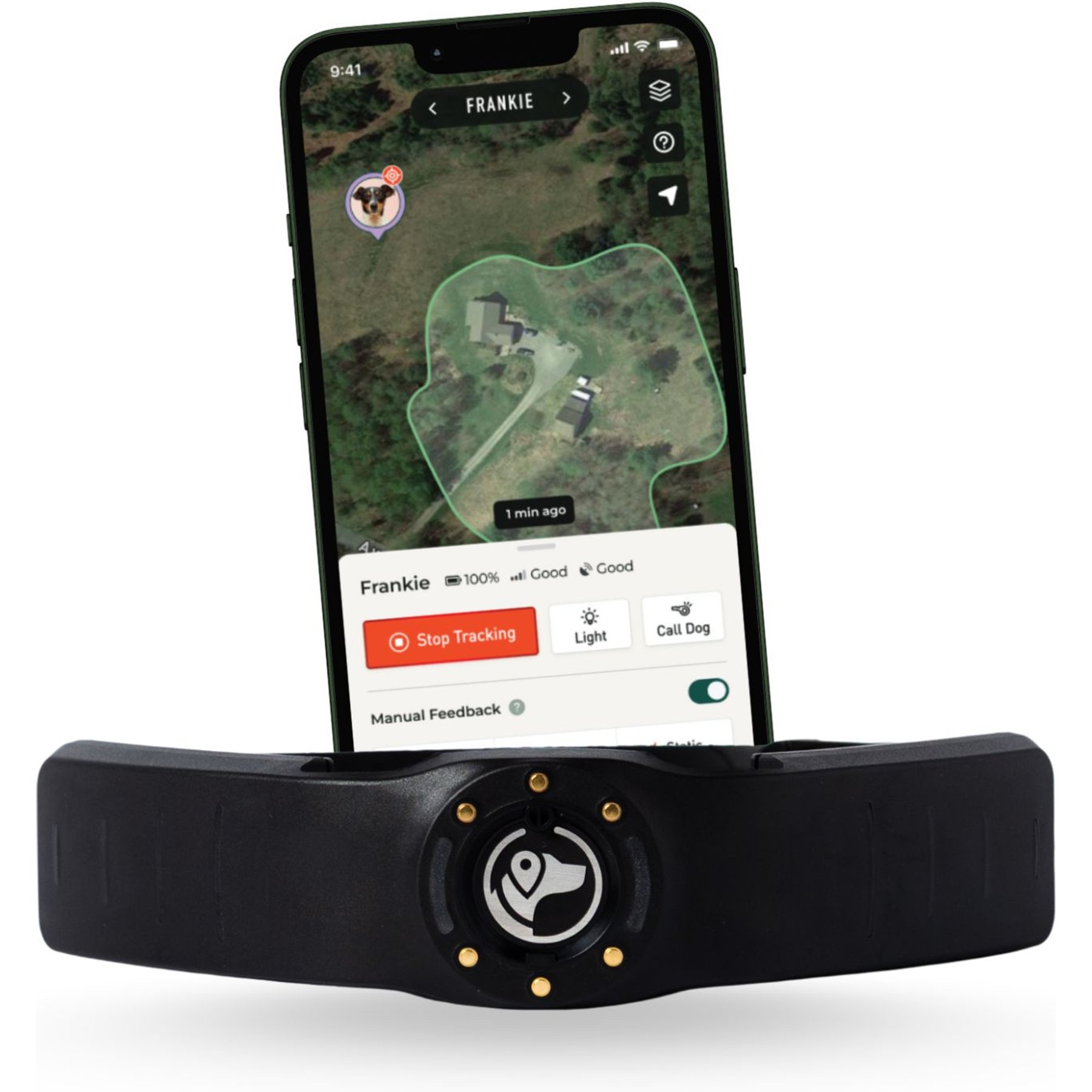 SpotOn Fence Nova Edition Dog GPS Fence, Black, 10 to 26-in neck