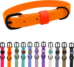 Tailr Waterproof & Odor-Resistant Adjustable Dog Collar, Neon Orange/Blaze Orange Loop, Medium: 12 to 15-in neck, 5/8-in wide