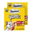 Temptations Creamy Puree with Beef Liver & Cheese Variety Pack Lickable Cat Treats, 0.425-oz pouch, 48 count