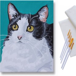 Gray Duck Art Paint by Numbers Kit, 12 x 16-in, White/Black, Tuxedo Cat