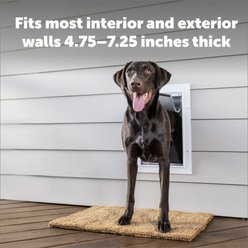 PetSafe Wall Entry Dual Flap Pet Door with Closing Panel, White, Medium slide 2 of 9