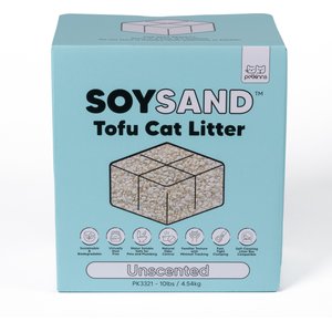 SOYSAND Tofu Unscented Clumping Cat Litter, 10-lb box