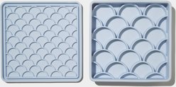 dogged 3-In-1 Fish Scale Slow Feeder Dog Bowl, 3.5-cup, Sky