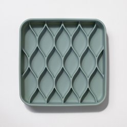 dogged Argyle Slow Feeder Dog Bowl, 3.5-cup, Seafoam
