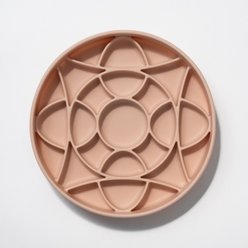 dogged Circulo Slow Feeder Dog Bowl, 3.5-cup, Rose Water 