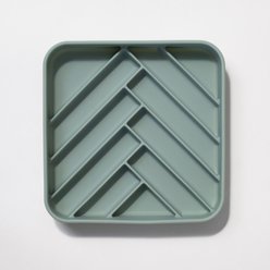 dogged Chevron Slow Feeder Dog Bowl, 3.5-cup, Seafoam
