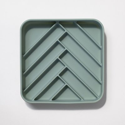 dogged dogged Chevron Slow Feeder Dog Bowl, 3.5-cup, Seafoam