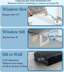 Pet Adobe Petmaker Cat Window Perch with Bolster, 24-in, Gray slide 2 of 6