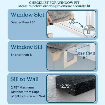 Show full view: Pet Adobe Petmaker Cat Window Perch with Bolster, 24-in, Gray slide 6 of 6
