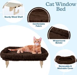 Pet Adobe Petmaker Cat Window Perch with Bolster, 24-in, Brown slide 2 of 6