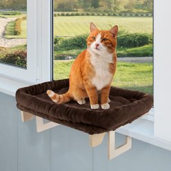 Pet Adobe Petmaker Cat Window Perch with Bolster, 24-in, Brown