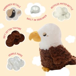 Snugarooz Evan the Eagle Squeaky Plush Dog Toy, Brown slide 2 of 9