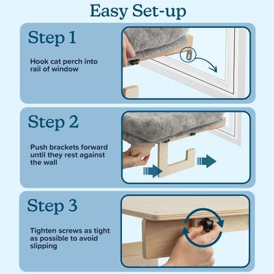 Show full view: Pet Adobe Petmaker Cat Window Perch with Bolster, 24-in, Gray slide 5 of 6
