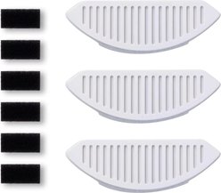 Sharper Image Wireless Water Fountain Replacement Sponge Filters & Mat for AuroraFlow Cordless Dog Water Fountain, White/Black, 6.5 x 1.9 x 2.4-in, 3 count