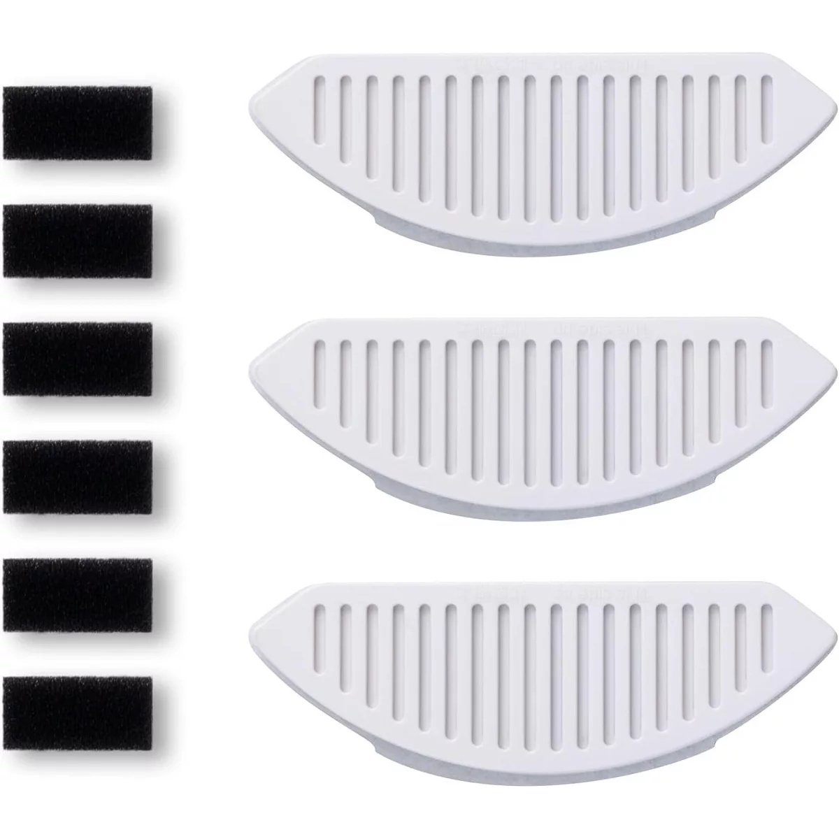 Sharper Image Wireless Water Fountain Replacement Sponge Filters & Mat for AuroraFlow Cordless Dog Water Fountain, White/Black, 6.5 x 1.9 x 2.4-in, 3 count