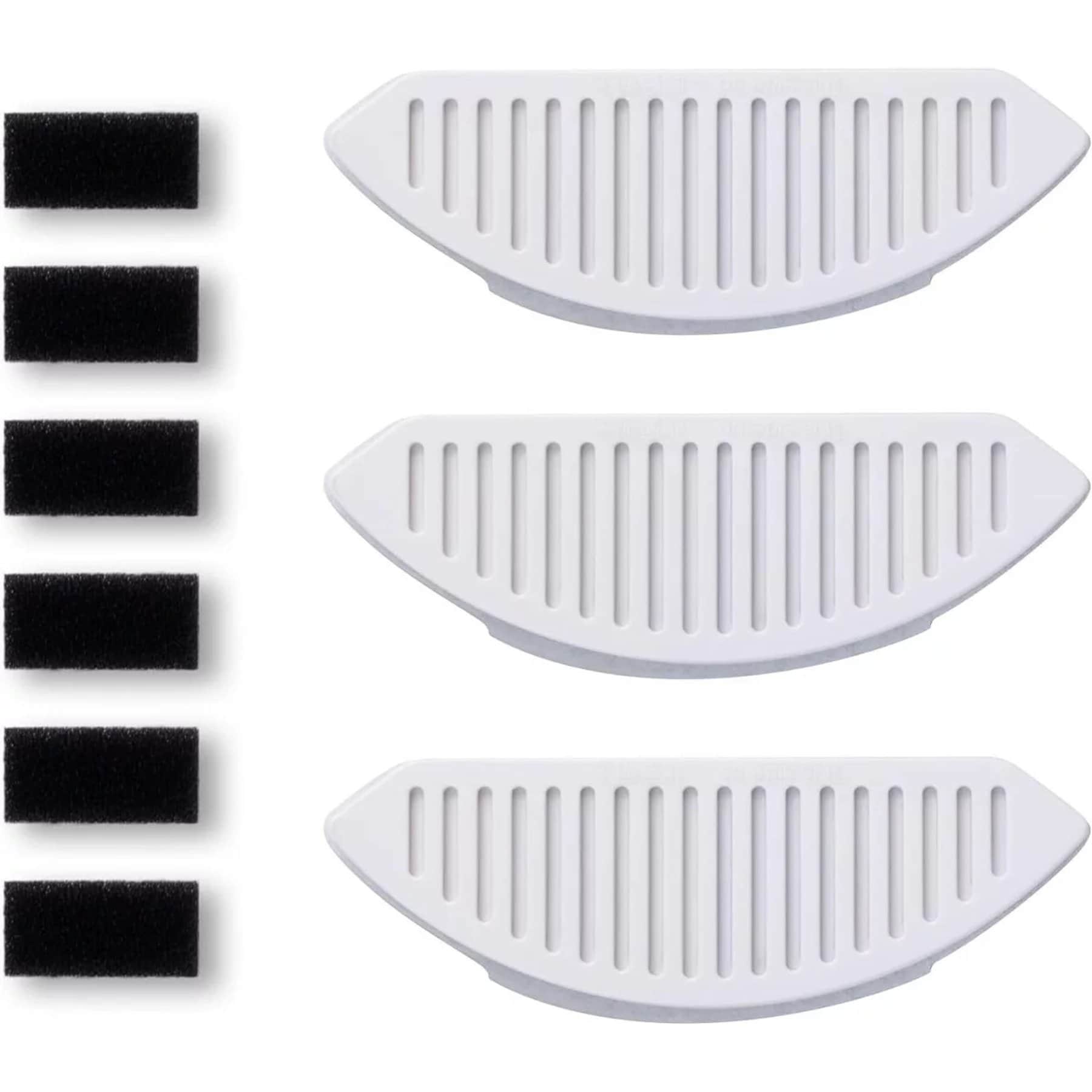Sharper Image Wireless Water Fountain Replacement Sponge Filters & Mat for AuroraFlow Cordless Dog Water Fountain, White/Black, 6.5 x 1.9 x 2.4-in, 3 count