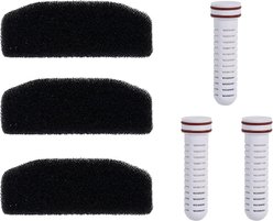 Sharper Image Water Fountain Filter Replacement Sponges for CleanFlow UV Sterilizer Dog Water Fountain, White/Black, 5 x 4.5 x 1.3-in, 3 count