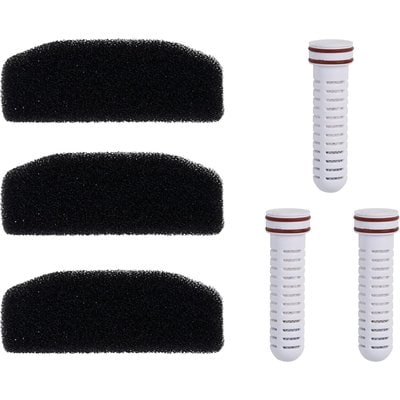 Sharper Image Sharper Image Water Fountain Filter Replacement Sponges for CleanFlow UV Sterilizer Dog Water Fountain, White/Black, 5 x 4.5 x 1.3-in, 3 count