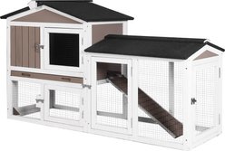 Aivituvin AIR02-B Rabbit Hutch Cage, Brown, 56.7-L
