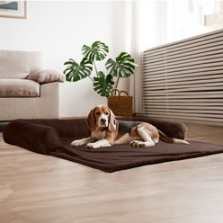 Pet Adobe Petmaker Plush Dog Bed Couch Cover, Large: 45-in, Brown slide 1 of 6