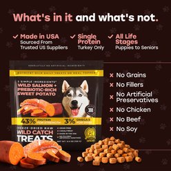 Pup Choice Wild Catch Freeze-Dried Salmon & Sweet Potato for Training & Meal Topping Dog Treats, 5.5-oz bag, 300 count slide 2 of 9