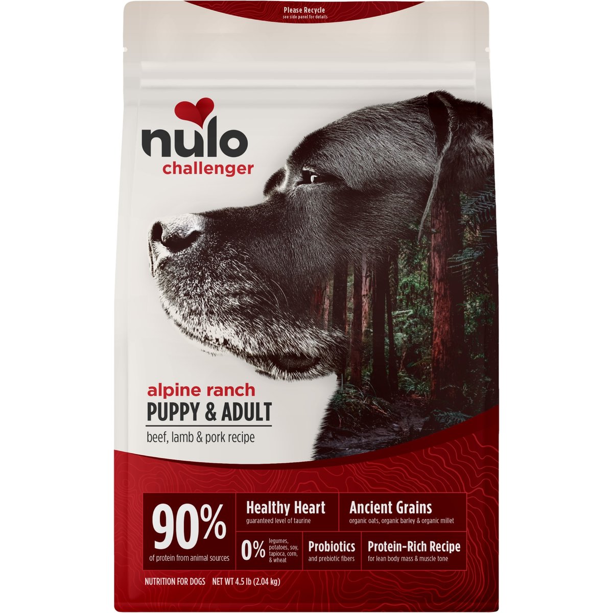 Nulo Challenger Puppy & Adult Alpine Ranch Beef, Lamb & Pork Dry Dog Food, 4.5-lb bag