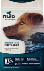 Nulo Challenger Puppy & Adult Northern Catch Haddock, Salmon & Acadian Redfish Dry Dog Food, 4.5-lb bag