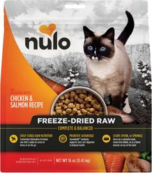 Nulo FreeStyle Chicken & Salmon Recipe Freeze-Dried Raw Cat Food, 16-oz bag